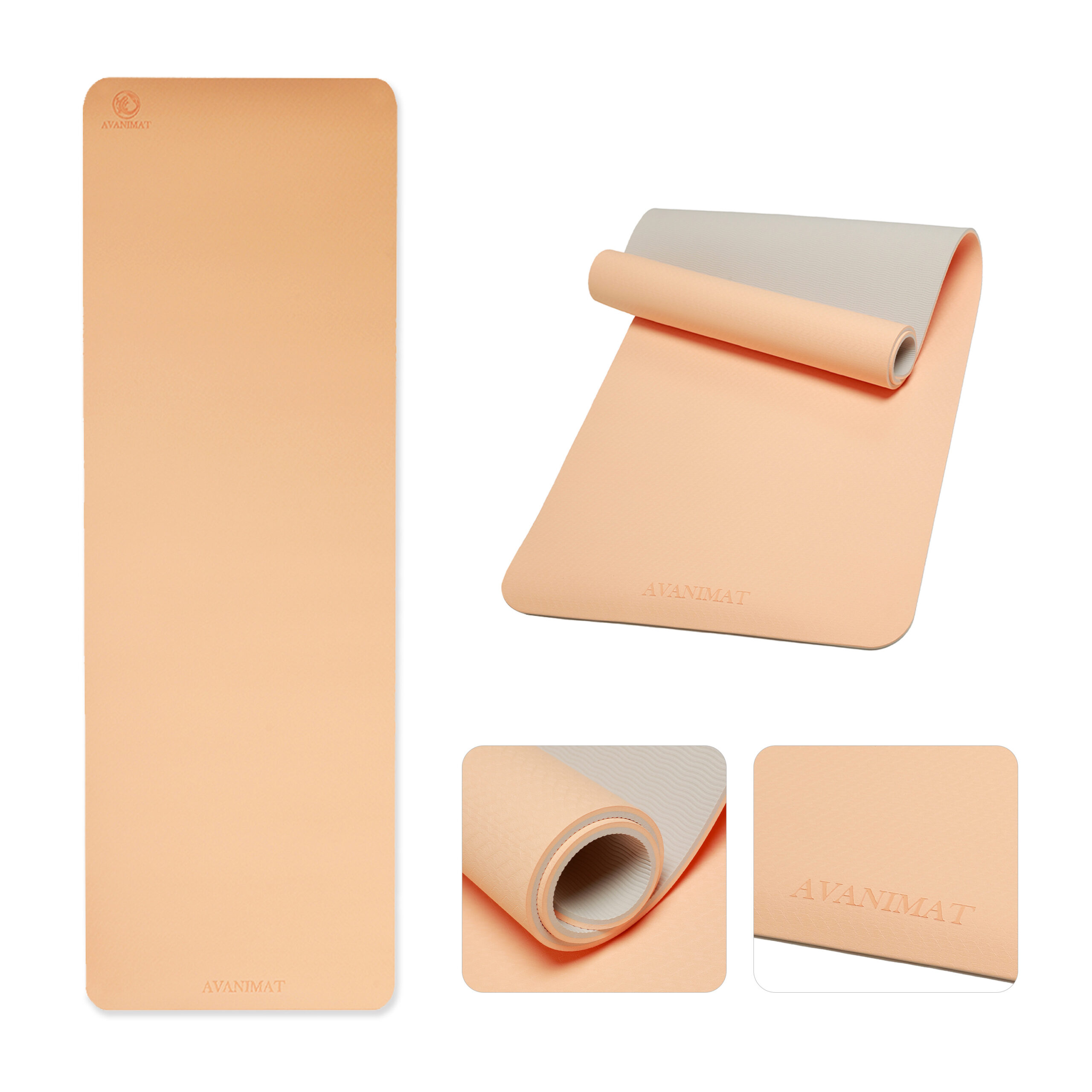 AvaniMat TPE Apricot Yellow Yoga Mat – Harmony and Sustainability